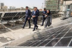 نصب پنل خورشیدی بر بام معاونت علمی، فناوری و اقتصاد دانش‌بنیان ریاست جمهوری