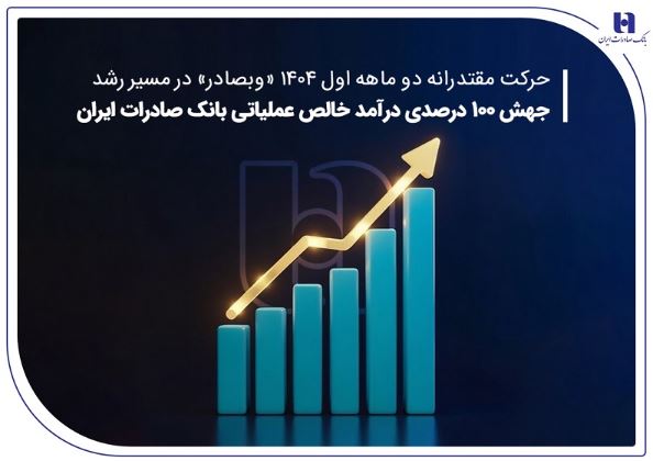 جهش ۱۰۰ درصدی درآمد خالص عملیاتی بانک صادرات ایران جهش ۱۰۰ درصدی درآمد خالص عملیاتی بانک صادرات ایران