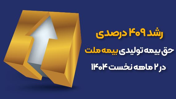 رشد ۴۰۹ درصدی حقبیمه تولیدی بیمه ملت در ۲ ماهه نخست ۱۴۰۴ رشد ۴۰۹ درصدی حقبیمه تولیدی بیمه ملت در ۲ ماهه نخست ۱۴۰۴