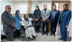 عیادت مدیران بیمه ملت از نماینده سانحه‌دیده شرکت