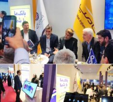 بازدید عضو مجمع تشخیص مصلحت نظام از غرفه بانک ایران زمین در یازدهمین نمایشگاه تراکنش ایران