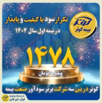 کوثر در بین سه شرکت برتر سودآور صنعت بیمه