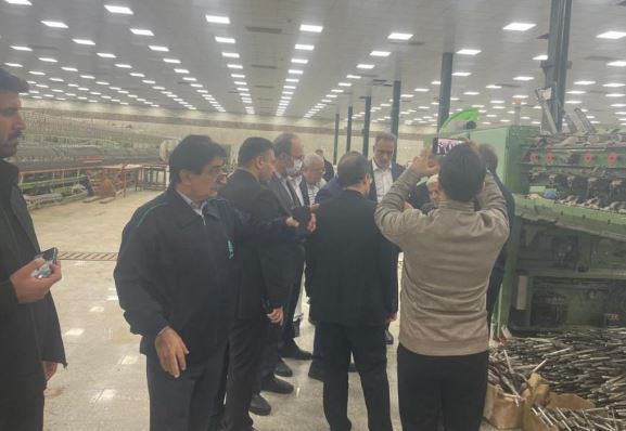 بازدید رییس و اعضای هیأت ‌مدیره بانک صنعت و معدن از شرکت صنایع پوشش