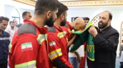 حضور کاروان خادمین حرم مطهر حضرت امام رضا (ع) در شرکت صبا فولاد خلیج فارس