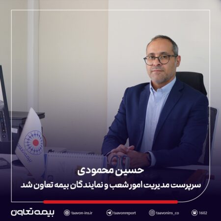 حسین محمودی سرپرست مدیریت امور شعب و نمایندگان بیمه تعاون شد