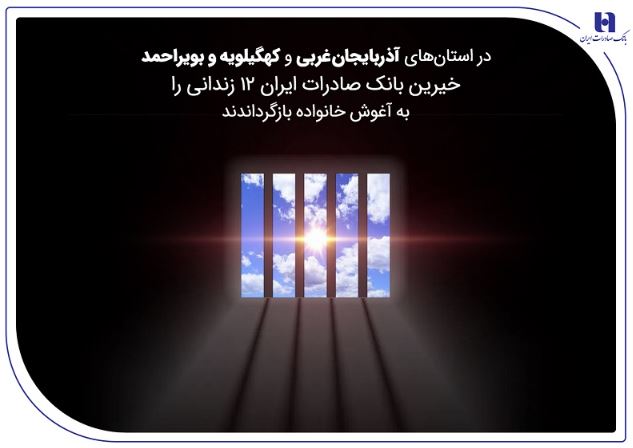 خیرین بانک صادرات ایران ۱۲ زندانی را به آغوش خانواده بازگرداندند