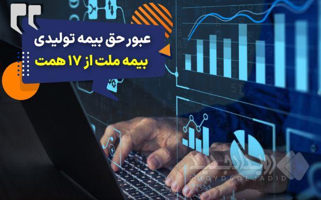 عبور حق بیمه تولیدی «ملت» از ۱۷ همت | بیمه ملت دی‌ماه یک هزار و ۵۳۰ میلیارد تومان بیمه‌نامه فروخت