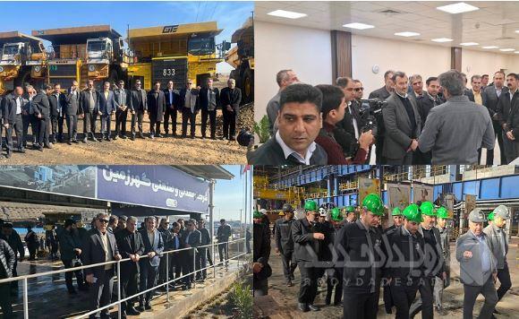 بازدید رییس هیات عامل ایمیدرو و جمعی از مدیران ارشد معدنی از معادن منطقه گل‌گهر