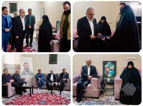 تجدید میثاق مدیرعامل بانک مسکن با آرمان‌های شهدا در دیدار با خانواده شهید مدافع امنیت