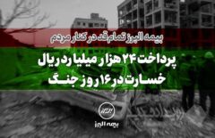 بیمه البرز تمام قد در کنار مردم؛ پرداخت ۲۴ هزار میلیارد ریال خسارت در ۱۶ روز جنگ