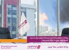 پرداخت دو هزار و هشتصد و پنجاه میلیارد ریال خسارت توسط بیمه نوین به شرکت زرین رویا