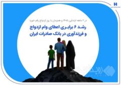 رشد ۶ برابری اعطای وام ازدواج و فرزندآوری در بانک صادرات ایران