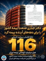 ابلاغ افزایش سرمایه تاریخی ۱۱۶ هزار میلیارد تومانی بیمه ایران/ تثبیت ۷۰ درصد سرمایه صنعت بیمه کشور در بزرگ‌ترین شرکت بیمه‌ ایران و خاورمیانه