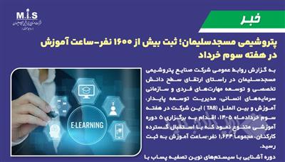 پتروشیمی مسجدسلیمان؛ ثبت بیش از ۱۶۰۰ نفر-ساعت آموزش در هفته سوم خرداد