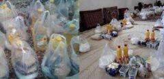توزیع بسته‌های معیشتی مجتمع طرح‌های اکتشافی سیستان و بلوچستان با کمک سرمایه‌گذار در بزمان