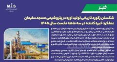 شکستن رکورد تاریخی تولید اوره در پتروشیمی مسجدسلیمان عملکرد خیره کننده در سه ماهه نخست سال ۱۴۰۵