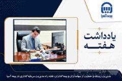 مدیریت ریسک و حمایت از سهامداران و بیمه گذاران؛ نقشه راه مدیریت سرمایه گذاری در بیمه آسیا