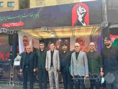 برپایی موکب پذیرایی شرکت چادرملو برای زائران مراسم تشییع رهبر شهید انقلاب