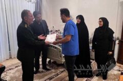 تداوم تعهد و خدمت‌رسانی/ دیدار مدیر بیمه دی قزوین با جانباز ۷۰ درصد سرافراز