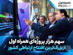 سهم پررنگ همراه اول در افتتاح‌ پروژه‌های ارتباطی کشور