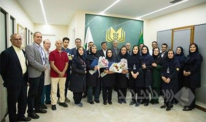 حضور مدیرعامل بیمه معلم در بیمارستان شهید باهنر و تجلیل از کادر درمان