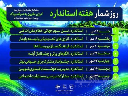 عناوین و روزشمار گرامیداشت «هفته و روز جهانی استاندارد» اعلام شد