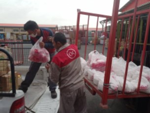 اهداء کالاهای خوراکی و بهداشتی به موسسه توانبخشی بچه‌های آسمان کامران