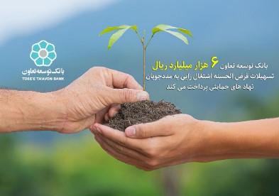 برنامه پرداخت ۶ هزار میلیارد ریال تسهیلات اشتغال زایی بانک توسعه تعاون به مددجویان نهاد های حمایتی