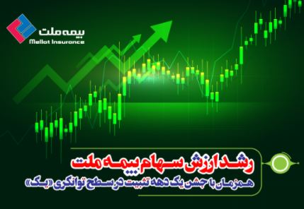 رشد ارزش سهام بیمه ملت همزمان با جشن یک دهه تثبیت در سطح توانگری «یک»