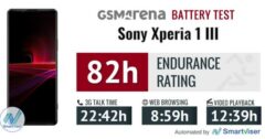 نمره باتری Sony Xperia 1III – نام گذاری عجیب!